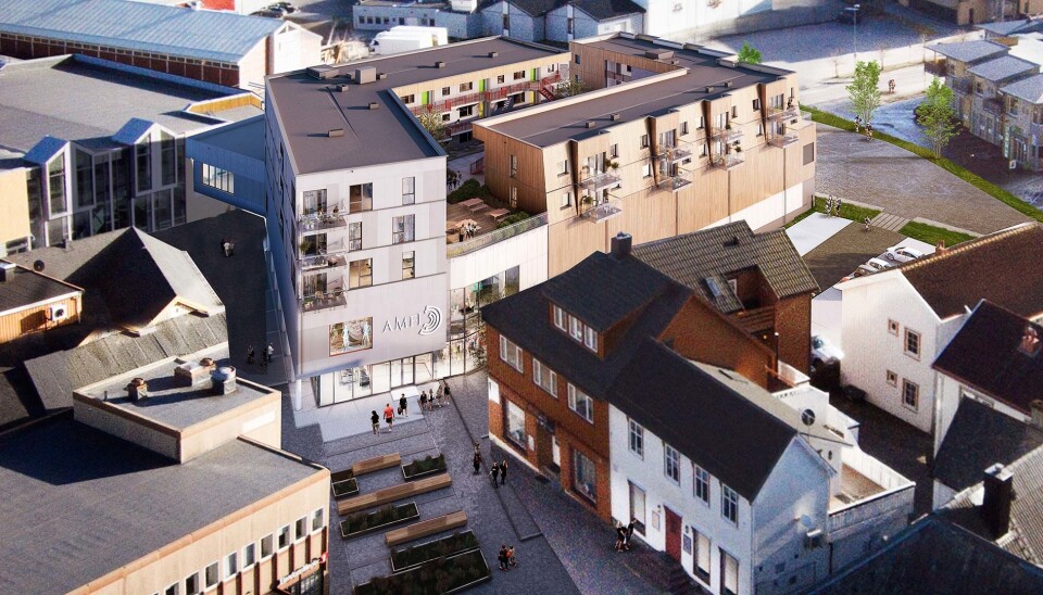 Det opprinnelige Leiasenteret doblet arealet til det nåværende AMFI Rørvik, som åpnet i april. Click to add image caption Det opprinnelige Leiasenteret doblet arealet til det nåværende AMFI Rørvik, som åpnet i april. Click to add image caption