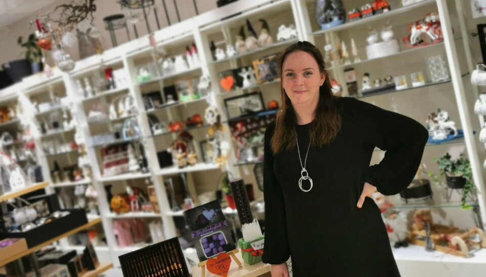 Full fart på julehandelen for Åse Marie Løkling i Frøken Fryd på Oasen Storsenter. Full fart på julehandelen for Åse Marie Løkling i Frøken Fryd på Oasen Storsenter.