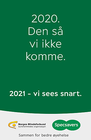 I romjulskampanjen til NBF og Specsavers, henspilles det på syn og året som vi aldri glemmer. I romjulskampanjen til NBF og Specsavers, henspilles det på syn og året som vi aldri glemmer.