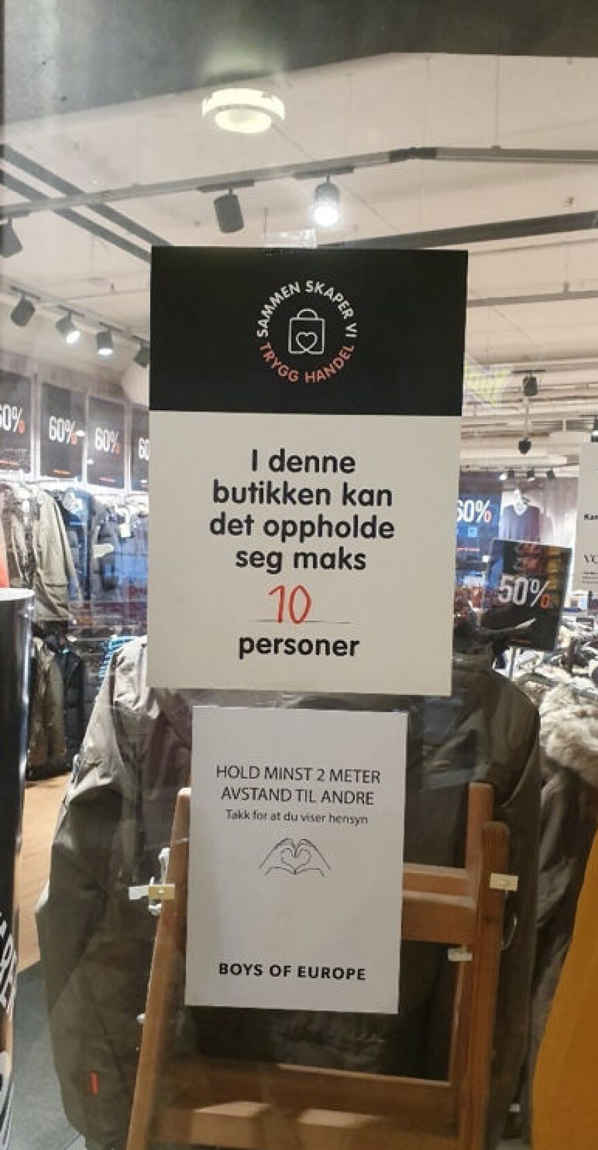 Egen ‘poster’ for maksimalt antall i butikken. Egen ‘poster’ for maksimalt antall i butikken.