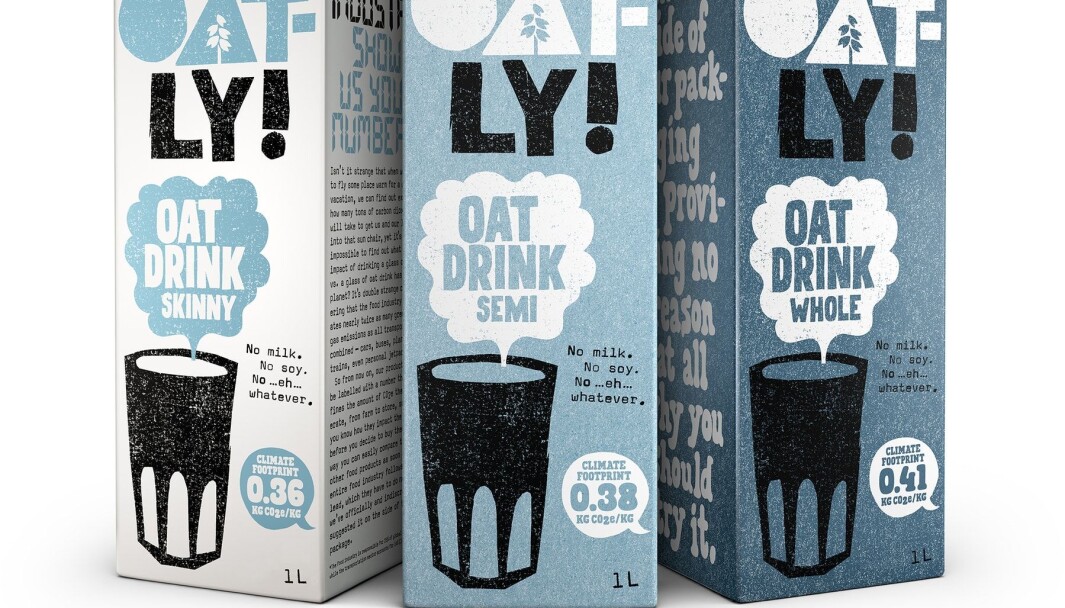 Oatly opplyser om miljøbelastningen på kartongene sine. Oatly opplyser om miljøbelastningen på kartongene sine.