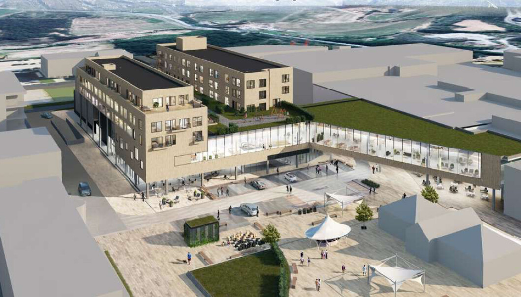 Sambrukstorget slik Thon har sett for seg utbyggingen av Amfi Alta. Sambrukstorget slik Thon har sett for seg utbyggingen av Amfi Alta.