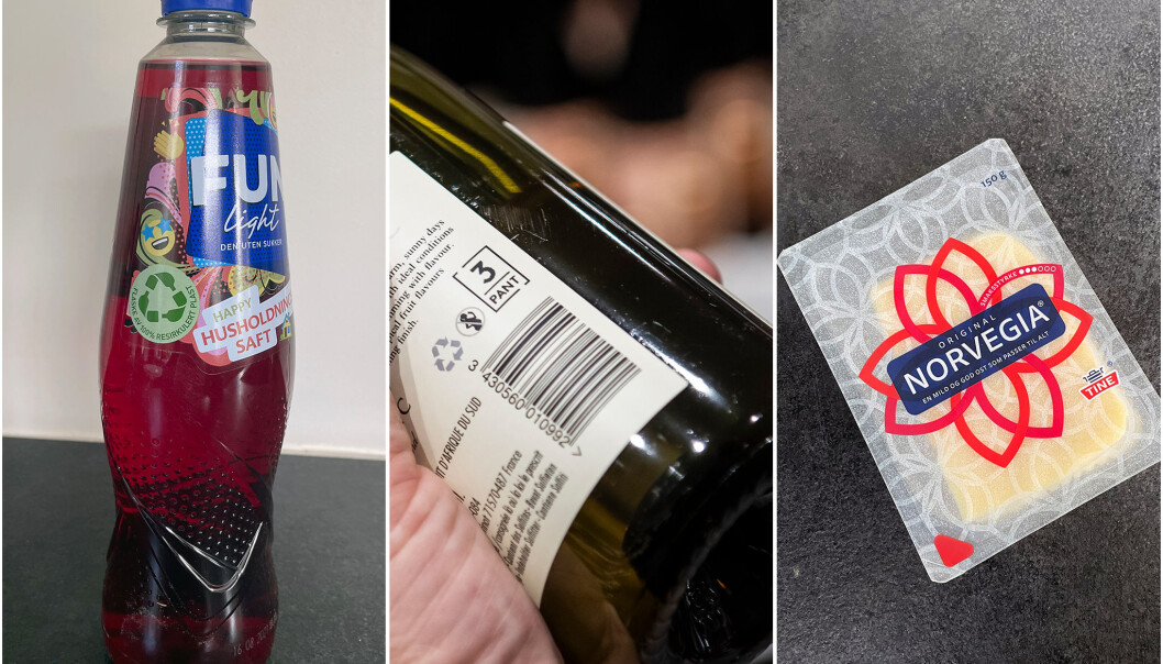 Orkla med FunLight i 100% resirkulert plast, Arcus med pantbare vinflasker og TINE med mindre emballasjen for skivet ost. Orkla med FunLight i 100% resirkulert plast, Arcus med pantbare vinflasker og TINE med mindre emballasjen for skivet ost.