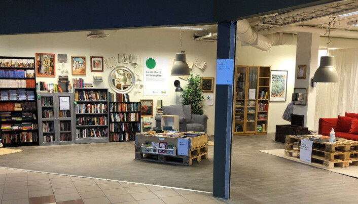 Bokkiosken i Parkhjørnet drives som pop-up i samarbeid med IKEA. Bokkiosken i Parkhjørnet drives som pop-up i samarbeid med IKEA.
