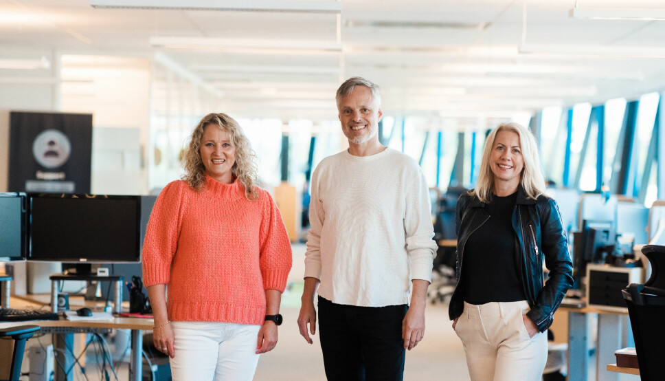 Daglig leder Hege Oustad, CTO Are Meisfjord og produktsjef Lise Ekanger i Tripletex lanserer logistikkmodul, som første norske skybaserte leverandør av ERP-systemer i SMB-markedet.