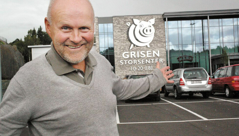 Eier og gründer Kjell Lunde har bygget Grisen Storsenter i Tvedestrand, og i tillegg en rekke andre handels- og næringsbygg på Bergsmyr i nabolaget. Han har bygget ut og vil ha flere inn.