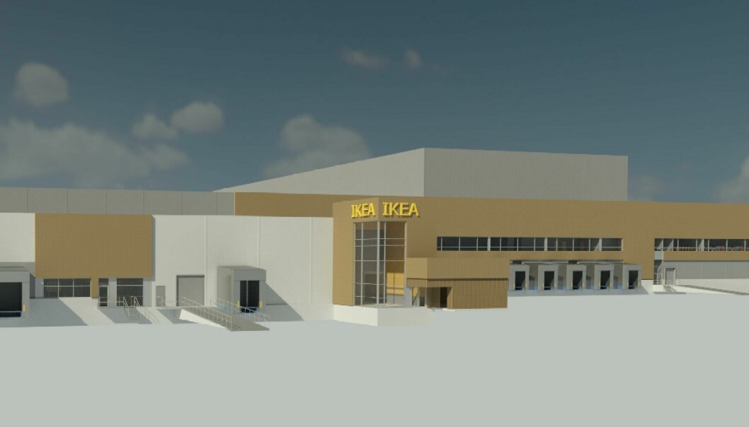 Om to år skal IKEAs nye sentrallager på Vestby skal klart i Vestby.
