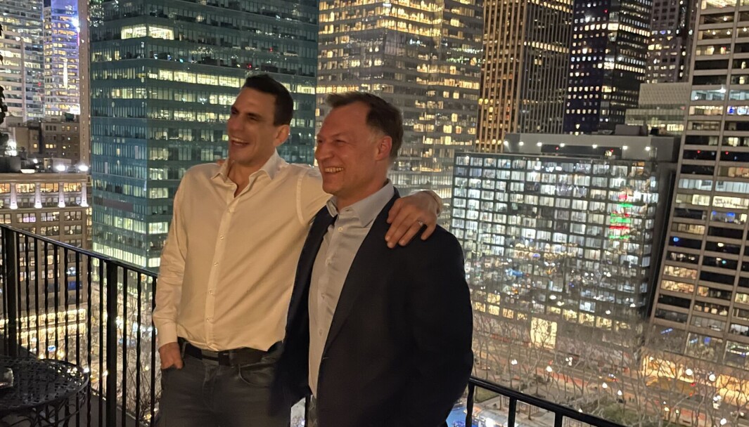 Kurt Falch Stokke, CEO i Throw No More, og Gisle Elvebakken, SVP & Managing Director i StrongPoint, var blant få norske aktører på årets NRF i New York. Kurt Falch Stokke, CEO i Throw No More, og Gisle Elvebakken, SVP & Managing Director i StrongPoint, var blant få norske aktører på årets NRF i New York.