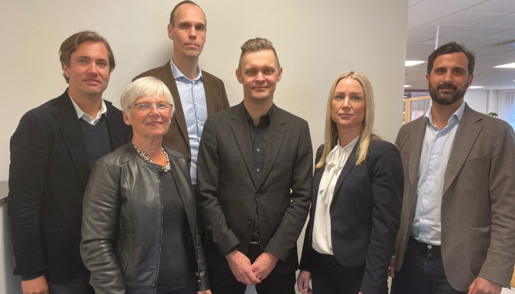 F.v.: Adam Samuelsson (Idun Retail Services), Veronica Boxberg Karlsson (Better Business), Henrik Mella (Idun), Johan Lindholm (Precont-Pegasus), Lina Schölin (Better Business), Karl-Emil Engström (Idun) F.v.: Adam Samuelsson (Idun Retail Services), Veronica Boxberg Karlsson (Better Business), Henrik Mella (Idun), Johan Lindholm (Precont-Pegasus), Lina Schölin (Better Business), Karl-Emil Engström (Idun)