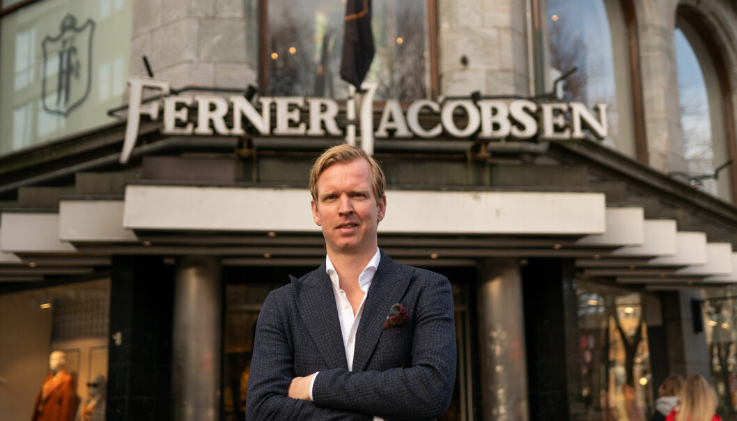 Øyvind Hjelkrem-Haug, daglig leder i Ferner Jacobsen, forteller at pandemien ble avgjørende for at butikken skal satse på netthandel.