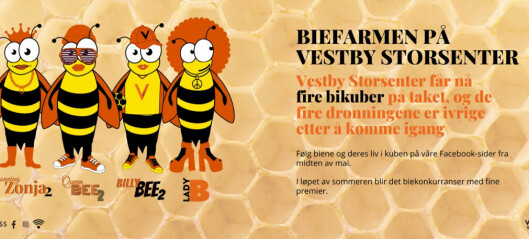 Vestby Storsenters honningproduksjon med personifiserte dronninger