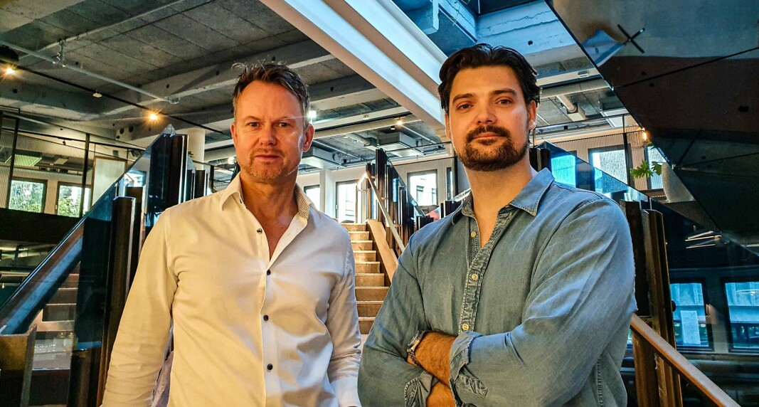 Karl Fredrik Lund, CEO i Papirfly Group, og Espen Getz Harstad, Grunnlegger av Brandpad.