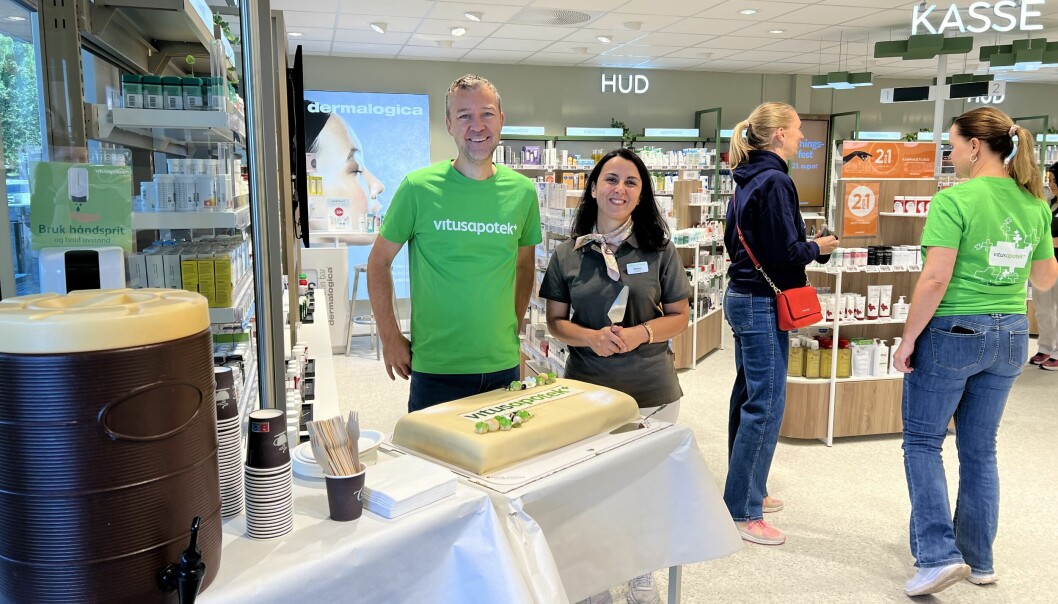 Fra åpningen av Vitusapotek Røa i slutten av august. Fra åpningen av Vitusapotek Røa i slutten av august.