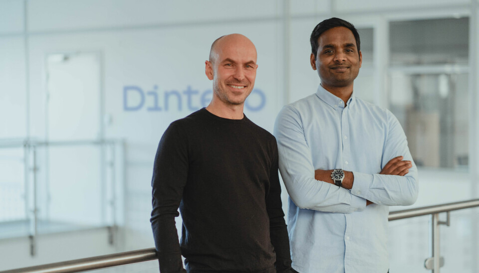 Geir Østby, norgessjef i Klarna, og Daro Navaratnam, gründer og CEO i Dintero, har inngått samarbeid.