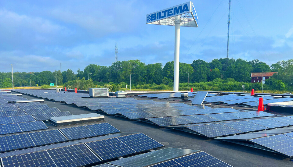 solceller på taket Biltema